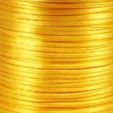 1.5mm Rattail Satin Cord - Yellow - 5m