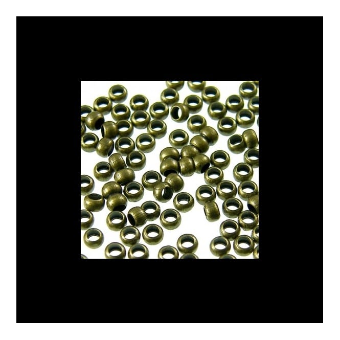 1.5mm Round Crimp Beads - Antique Brass Plated - 400pk