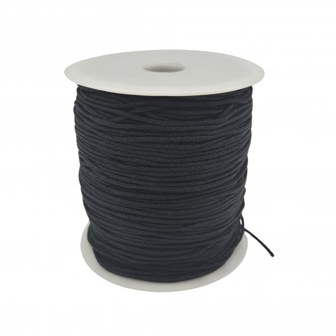 1.5mm Shamballa/Chinese Knotting Nylon Cord - Black - 1 Roll (150m)