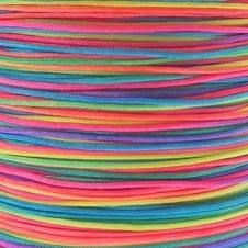 1.5mm Shamballa/Chinese Knotting Nylon Cord - Rainbow - 5m