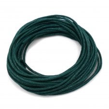 1.5mm Waxed Cotton Cord - Dark Teal - 5m
