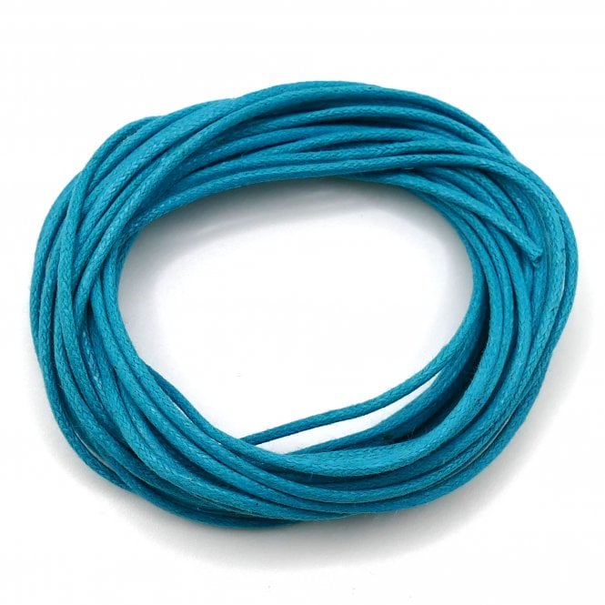 1.5mm Waxed Cotton Cord - Ocean Teal - 5m