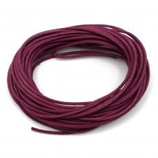 1.5mm Waxed Cotton Cord - Raspberry - 5m