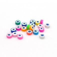 10mm Polymer Clay Eye Bead Mix - Multicoloured - 20pcs