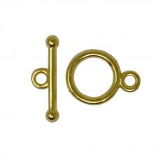 10mm Round Toggle Clasp - Gold Plated - 10pk