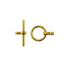 12mm Round Toggle Clasp - Gold Plated - 10pcs