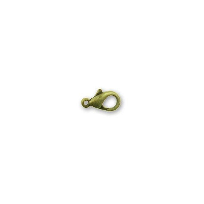 12mm Trigger/Lobster Clasp Catch - Antique Brass Plated - 10pk
