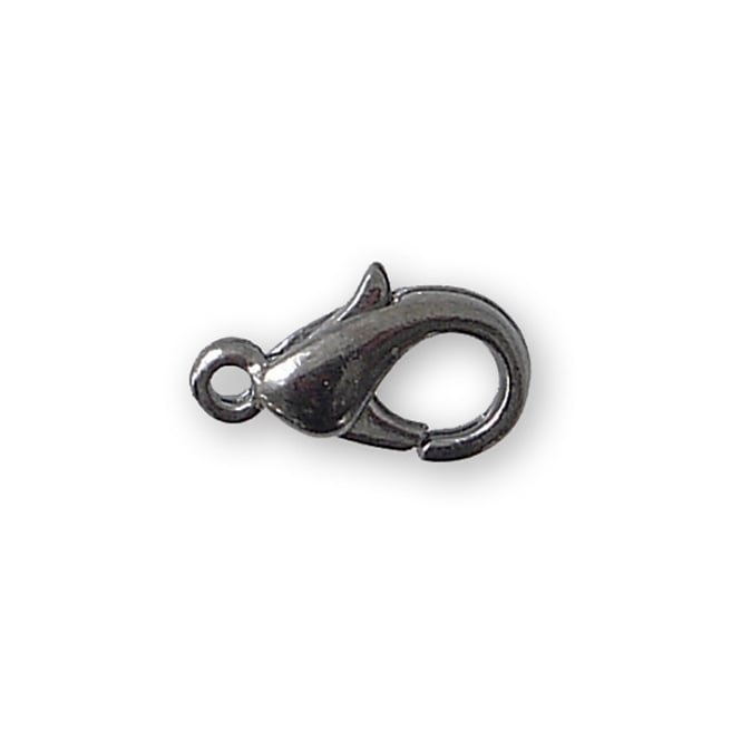 12mm Trigger/Lobster Clasp Catch - Black Plated - 10pk