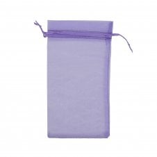 12x22cm Organza Gift Bags - Lavender - 5pk
