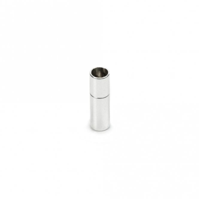 12x5mm Push Clasp End Fastener -  Silver Plated - 1pc