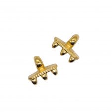 12x9mm Mesaria III Superduo Bead End - 24K Gold Plated - 1pcs