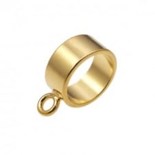 13x6mm Pendant Slide - Gold Plated - 2pcs