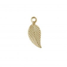 14k Gold Filled - 10mm Leaf Charm - 1pc