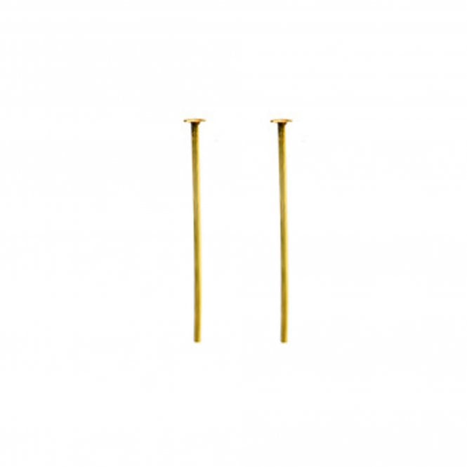 14k Gold Filled - 25mm Head Pins (0.5mm)  - 2pcs