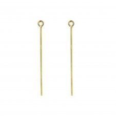 14k Gold Filled - 38mm Eyepins  - 2pcs