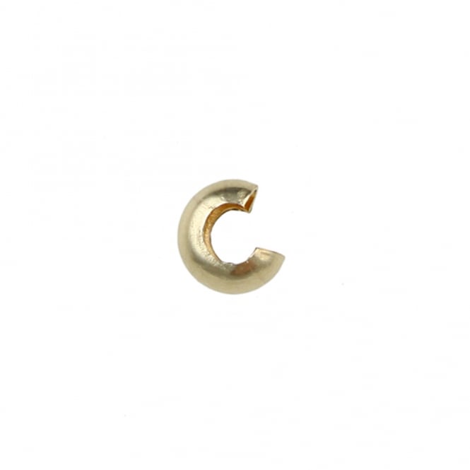 14k Gold Filled - 3mm Crimp Cover - 2pcs