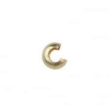 14k Gold Filled - 3mm Crimp Cover - 2pcs