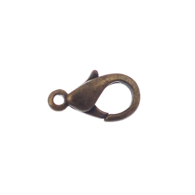 14mm Trigger/Lobster Clasp Catch - Antique Brass Plated - 10pk