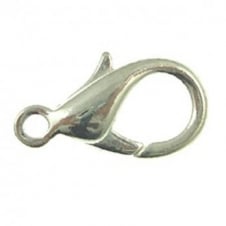 14mm Trigger/Lobster Clasp Catch - Silver Plated - 10pk