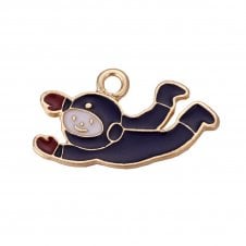 14x24mm Enamel Astronaut Pendant - Gold Plated - 2pcs