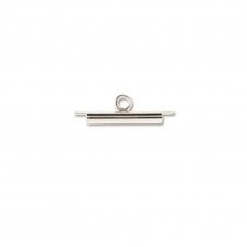 15mm Miyuki Slider Tube - Silver Plated - 2pc