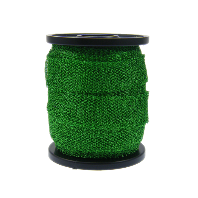 15mm Wide Knitted Copper Wire Mesh Tube - Emerald - 1 Metre