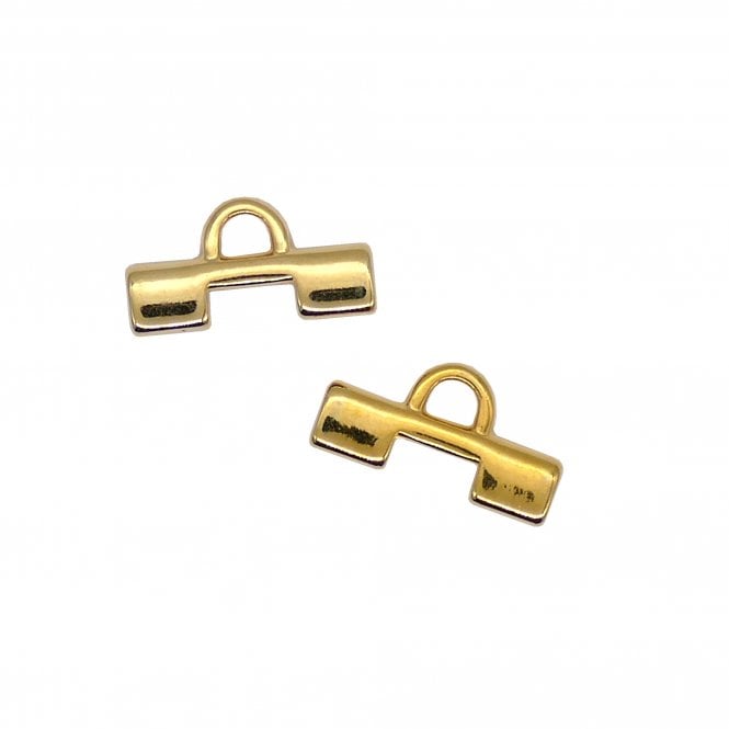 15x8mm Soros 2-Tila Bead Ending - 24K Gold Plated - 2pcs