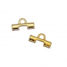 15x8mm Soros 2-Tila Bead Ending - 24K Gold Plated - 2pcs