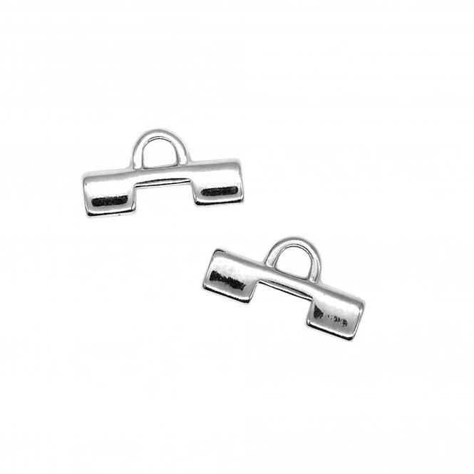 15x8mm Soros 2-Tila Bead Ending -  Antique Silver Plated - 2pcs