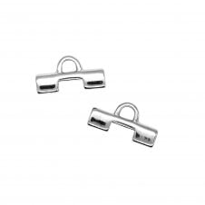 15x8mm Soros 2-Tila Bead Ending -  Antique Silver Plated - 2pcs