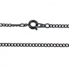 16" Curb Chain Necklace - Black Plated - 1pc
