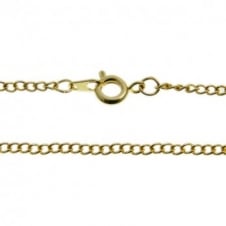 16" Curb Chain Necklace - Gold Plated - 1pk