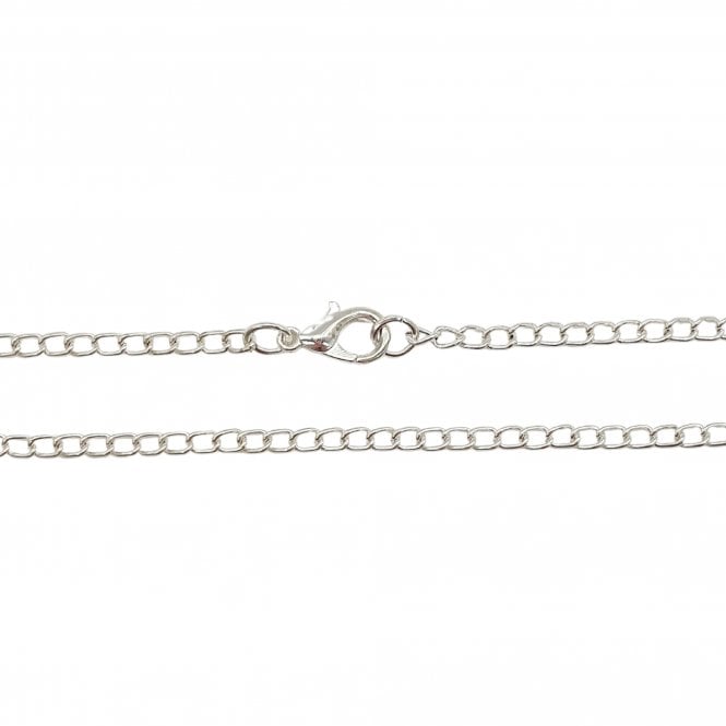 16" Curb Chain Necklace - Silver Plated - 1pk
