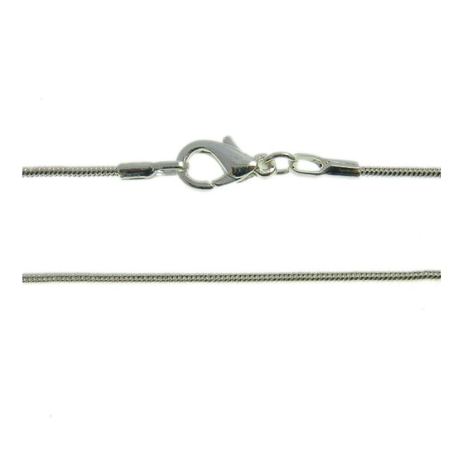 16" Snake Chain Necklace - 1.2mm Round - Silver Plated - 1pk