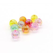 16mm Acrylic Bead Mix - Transparent AB - 10pcs