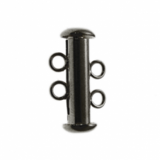 16mm Multi-Strand Clasp (2 Loops) - Black Plated - 2pcs