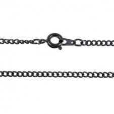 18" Curb Chain Necklace - Black Plated - 1pk