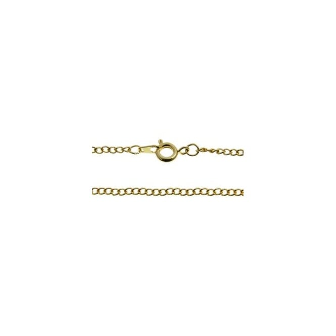 18" Curb Chain Necklace - Gold Plated - 1pk