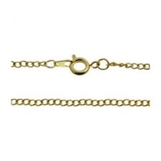 18" Curb Chain Necklace - Gold Plated - 1pk