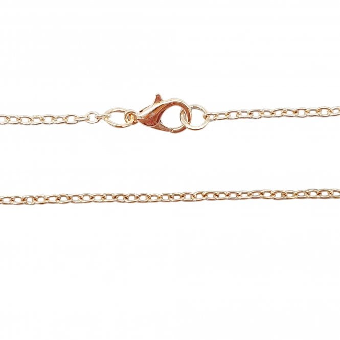18 Inch Trace Chain Necklace - Rose Gold Plated - 1pk