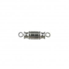 18mm Barrel Screw Clasp - Silver Plated - 2pcs