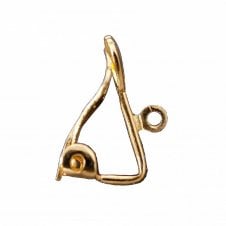 18mm Earclip Findings with Shell Design - Gold Plated - 2pcs