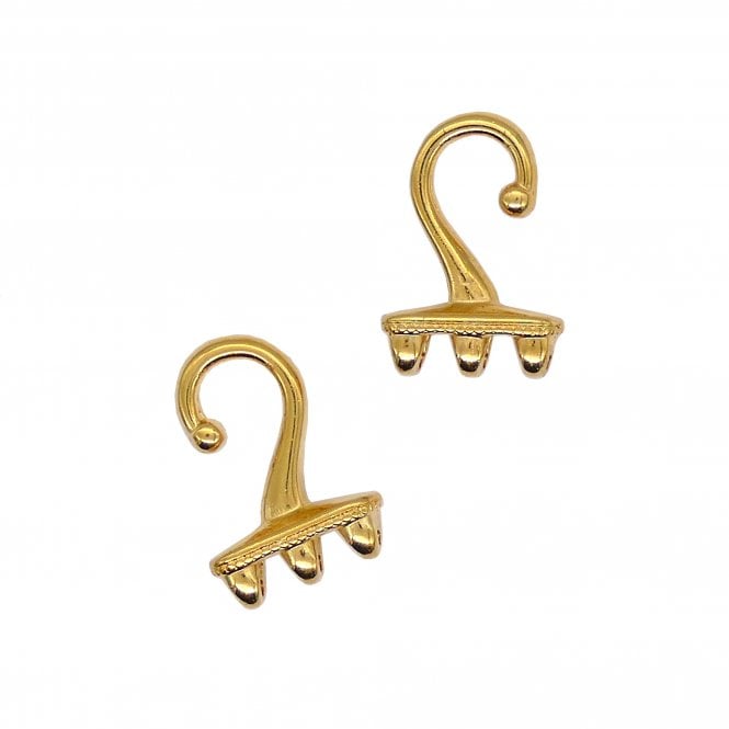 18x12mm Mesaria III Superduo Hook - 24K Gold Plated - 1pcs