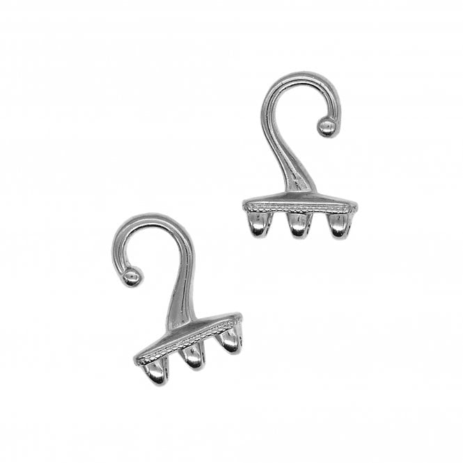 18x12mm Mesaria III Superduo Hook - Antique Silver Plated - 1pcs