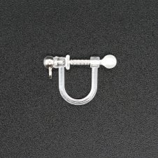 18x12mm Plastic Clip-on Earring with Spring Loaded Pearl - 316 Stainless Steel - 2pcs