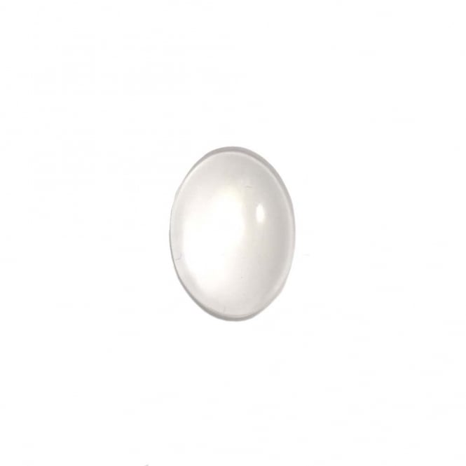 18x13mm Oval Glass Cabochons - Transparent - 10pk