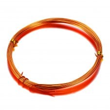 1mm (18Gauge) Aluminium  Wire - Burnt Orange - 10m