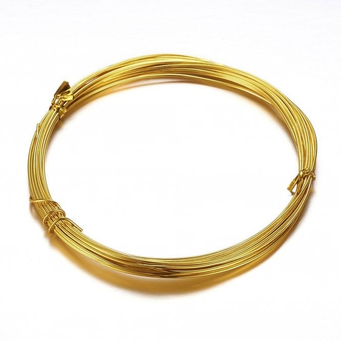 1mm (18Gauge) Aluminium  Wire - Gold - 10m