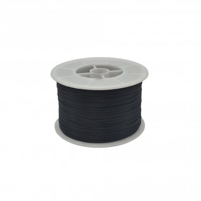 1mm Rattail Satin Cord - Black - 1 Roll (91m)