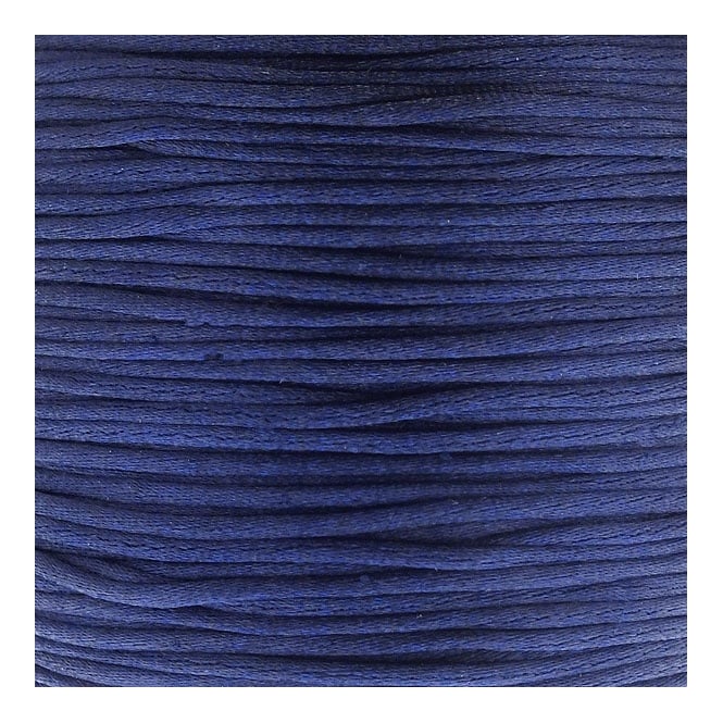 1mm Rattail Satin Cord - Dark Blue - 5m